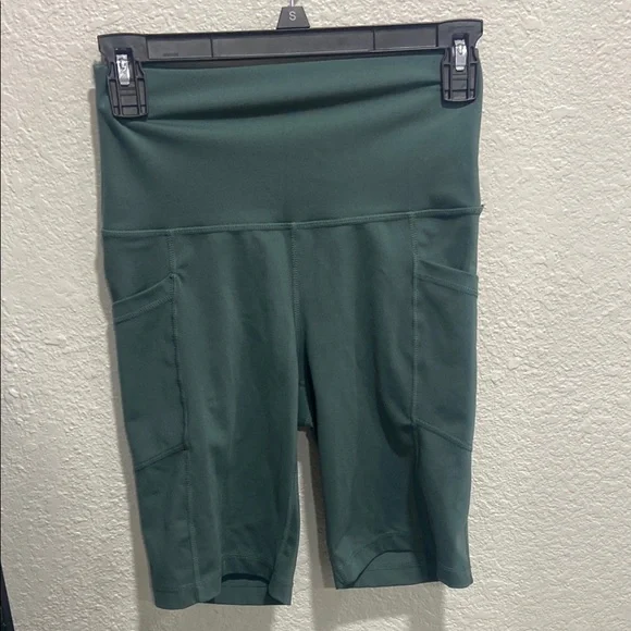90 Degree By Reflex Forest Green Bike Shorts - Picture 1 of 3